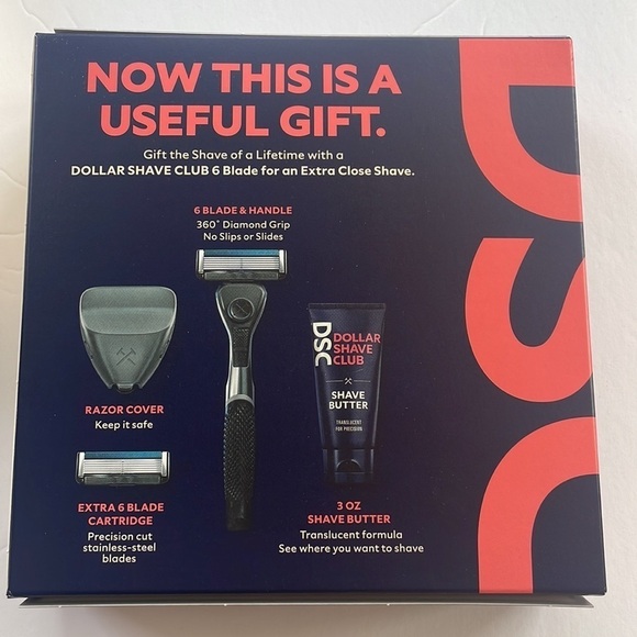 TWO Dollar Shave Club 6 Blade Gift Set, Handle Blades & Shave Butter, Razor NEW - Picture 3 of 3
